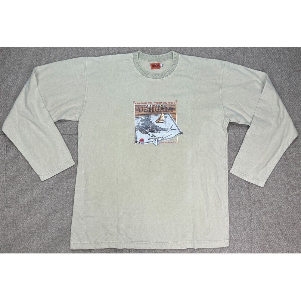Patagonia World's End Ushuaia Men's Vintage Long Sleve T-Shirt Size XXL